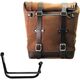 Unitgarage / ユニットガレージ Waxed suede side pannier Scram 22L-30L + Right Subframe Guzzi V85 TT, ColoradoBrown | U202+2251DX-ColoradoBrown