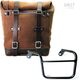 Unitgarage / ユニットガレージ Waxed suede side pannier Scram 22L-30L + Left Subframe Mash, ColoradoBrown | U202+2600SX-ColoradoBrown