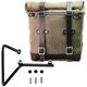 Unitgarage / ユニットガレージ Waxed suede side pannier Scram 22L-30L + Subframe husqvarna svartpilen 701, MossGrey | U202+3002-MossGrey