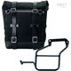 Unitgarage / ユニットガレージ Waxed suede side pannier Scram 22L-30L + Left Subframe BMW CE 04, JetBlack | U202+3700SX-JetBlack