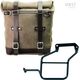 Unitgarage / ユニットガレージ Waxed suede side pannier Scram 22L-30L + subframe Royal Enfield, MossGrey | U202+3800-MossGrey