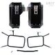 Unitgarage / ユニットガレージ Pair of aluminium Panniers Atlas 40L+34L with Inox Subframe NineT-Series, Black Panniers + Black Frames | AL1C_BL+1641-Black-Panniers+Black-Frames