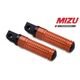 Mizu レーシング パッセンジャーフットペグ ABE認可品 ブラック/オレンジ | 409SO1120001