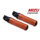 Mizu レーシング パッセンジャーフットペグ ABE認可品 ブラック/オレンジ | 409SO1120005