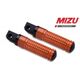 Mizu レーシング パッセンジャーフットペグ ABE認可品 ブラック/オレンジ | 409SO1120007