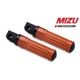 Mizu レーシング パッセンジャーフットペグ ABE認可品 ブラック/オレンジ | 409SO1120011