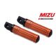 Mizu レーシング パッセンジャーフットペグ ABE認可品 ブラック/オレンジ | 409SO1120032