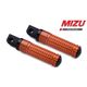 Mizu レーシング パッセンジャーフットペグ ABE認可品 ブラック/オレンジ | 409SO1120033