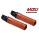 Mizu レーシング パッセンジャーフットペグ ABE認可品 ブラック/オレンジ | 409SO1120040