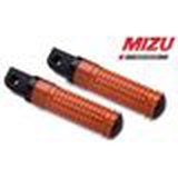 Mizu レーシング パッセンジャーフットペグ ABE認可品 ブラック/オレンジ | 409SO1120042