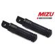 Mizu レーシング パッセンジャーフットペグ ABE認可品 ブラック/ブラック | 409SS1120028