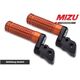 Mizu アジャスタブル レーシング フットペグ ABE認可品 ブラック/オレンジ | 409SO2210028