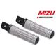 Mizu レーシング パッセンジャーフットペグ ABE認可品 ブラック/シルバー | 409ST1120005
