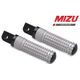 Mizu レーシング パッセンジャーフットペグ ABE認可品 ブラック/シルバー | 409ST1120006