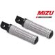 Mizu レーシング パッセンジャーフットペグ ABE認可品 ブラック/シルバー | 409ST1120008