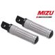 Mizu レーシング パッセンジャーフットペグ ABE認可品 ブラック/シルバー | 409ST1120020