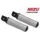 Mizu レーシング パッセンジャーフットペグ ABE認可品 ブラック/シルバー | 409ST1120031