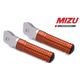 Mizu レーシングフットペグ ABE認可品 シルバー/オレンジ | 409TO1110026