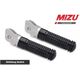 Mizu レーシングフットペグ ABE認可品 シルバー/ブラック | 409TS1110016
