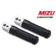 Mizu レーシング パッセンジャーフットペグ ABE認可品 シルバー/ブラック | 409TS1120005