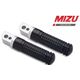 Mizu レーシング パッセンジャーフットペグ ABE認可品 シルバー/ブラック | 409TS1120034