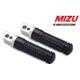 Mizu レーシング パッセンジャーフットペグ ABE認可品 シルバー/ブラック | 409TS1120036