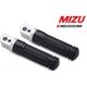 Mizu レーシング パッセンジャーフットペグ ABE認可品 シルバー/ブラック | 409TS1120039