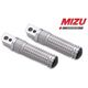 Mizu レーシング パッセンジャーフットペグ ABE認可品 シルバー/シルバー | 409TT1120007