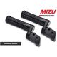 Mizu アジャスタブル レーシング パッセンジャーフットペグ ABE認可品 ブラック/ブラック | 409SS2220047