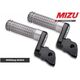 Mizu アジャスタブル レーシング フットペグ ABE認可品 ブラック/シルバー | 409ST3310019