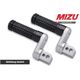 Mizu アジャスタブル レーシング フットペグ ABE認可品 シルバー/ブラック | 409TS3310028