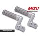 Mizu アジャスタブル レーシング フットペグ ABE認可品 シルバー/シルバー | 409TT3310018