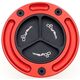 LighTech / ライテック Fuel Tank Cap with Spin Locking, Color: Black-Red | TF23N/R