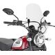 GIVI / ジビ Windscreen for Ducati Scrambler, color clear, dim. HxW 48 x 43,5 cm, A7407A fitting kit required to install | 7407A