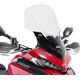GIVI / ジビ Screen for Ducati Multistrada 1200 15-17, Multistrada 1260, Multistrada 950, Multistrada V2, color clear, dim. HxW 59 x 43 cm, 7 cm higher than Multi 1200 low screen | D7406ST