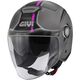 GIVI / ジビ Jet helmet 2.5 GRAPHIC TOUCH LADY Matte Titanium/Pink, Size 58/M | H125FTHTP58