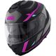 GIVI / ジビ Flip-up helmet X.21 EVO NUMBER LADY Matte Black/Titanium/Pink, Size 56/S | HX21RNBBP56