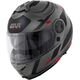 GIVI / ジビ Flip-up helmet X.21 EVO NUMBER Matt Titanium/Black/Red, Size 54/XS | HX21RNBTR54