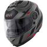 GIVI / ジビ Flip-up helmet X.21 EVO NUMBER Matt Titanium/Black/Red, Size 60/L | HX21RNBTR60