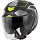 GIVI / ジビ Jet helmet X.25 TRACE Matte Black/Titanium/Yellow, Size 54/XS | HX25FTCBY54