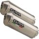 GPR / ジーピーアール Original For Aprilia Etv Caponord 1000 Ral. 2001/07 Pair Homologated スリッポンエキゾースト Satinox | A.12.SAT