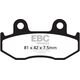 EBCブレーキ カーボン TT パッド Enduro/MX バイク フロント左側用 | FA092TT