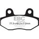 EBCブレーキ UK製ケブラー オーガニックFAシリーズ ブレーキパッド フロント左側用 | FA086