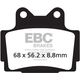 EBCブレーキ UK製ケブラー オーガニックFAシリーズ ブレーキパッド フロント左側用 | FA104