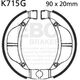 EBCブレーキ モーターサイクル 溝付き リプレイスメント ブレーキシューズ フロント左側用 | K715G