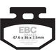 EBCブレーキ SFA シリーズ スクーター オーガニック パッド フロント左側用 | SFA176