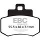 EBCブレーキ SFA シリーズ スクーター オーガニック パッド リア右側用 | SFA356
