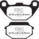 EBCブレーキ SFAC カーボンシリーズ Scooter パッド フロント左側用 | SFAC305