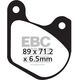 EBCブレーキ UK製 セミ-シンタリング Vパッド リア左側用 | FA072V