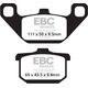 EBCブレーキ UK製 セミ-シンタリング Vパッド フロント左側用 | FA085V